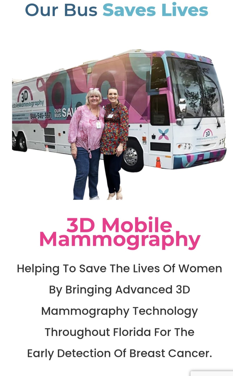 MammoLink 3D mobile mammography bus in Florida